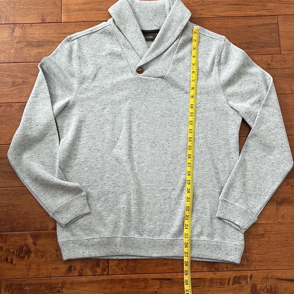 NWT Tasso Elba Shawl Collar Pullover Silver Size M - Picture 4 of 9